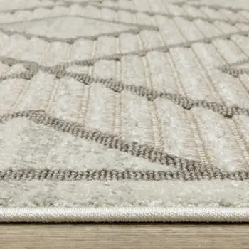 10' X 13' Beige And Brown Geometric Area Rug