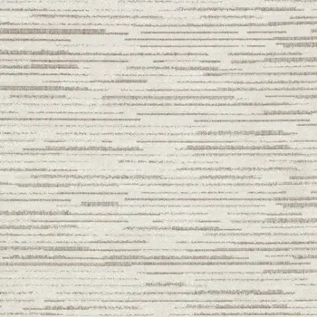 8' X 11' Ivory And Brown Striped Distressed Area Rug
