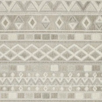10' X 13' Beige And Gray Geometric Area Rug