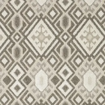 5' X 8' Brown And Beige Tribal Area Rug