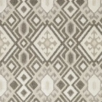 7' X 10' Brown And Beige Tribal Area Rug