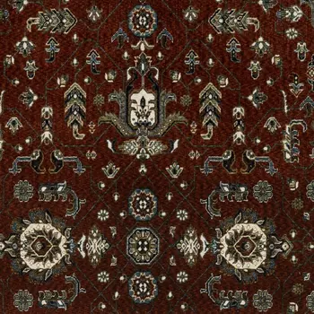 10' X 13' Red Oriental Area Rug With Fringe