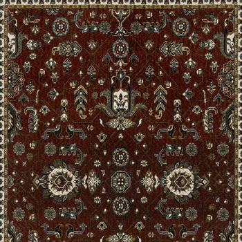 10' X 13' Red Oriental Area Rug With Fringe