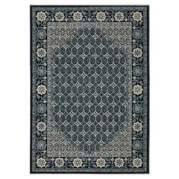 10' X 13' Ivory Oriental Area Rug With Fringe