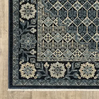 7' X 10' Ivory Oriental Area Rug With Fringe