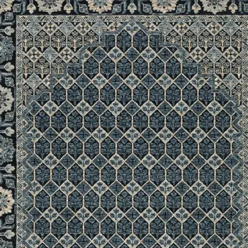 8' X 11' Ivory Oriental Area Rug With Fringe