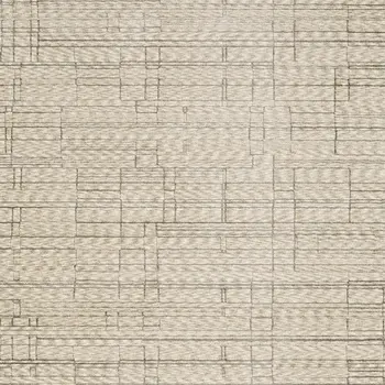 7' X 10' Beige And Brown Geometric Area Rug With Fringe