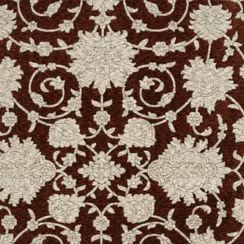 5' X 8' Beige Floral Area Rug With Fringe
