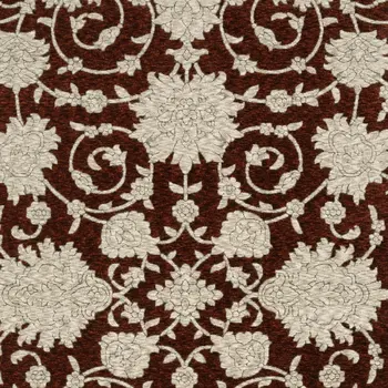 7' X 10' Beige Floral Area Rug With Fringe