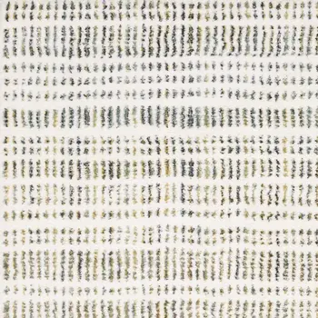 10' X 13' Ivory Gold And Gray Striped Area Rug