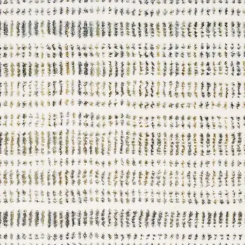 8' X 11' Ivory Gold And Gray Striped Area Rug