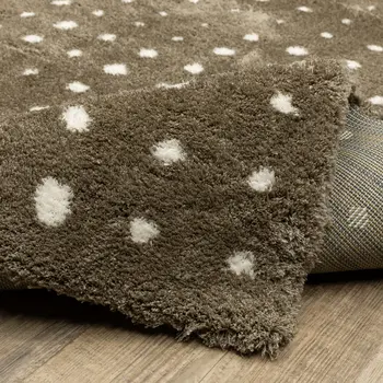 10' X 13' Brown And Ivory Geometric Area Rug
