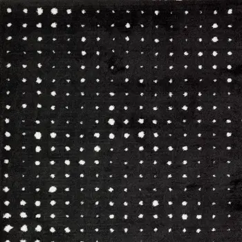 7' X 10' Black And Ivory Geometric Area Rug