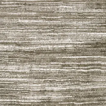5' X 8' Brown And Ivory Striped Distressed Area Rug