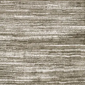 10' X 13' Brown And Ivory Striped Distressed Area Rug