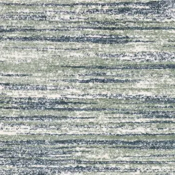 4' X 6' Blue And Green Striped Distressed Area Rug