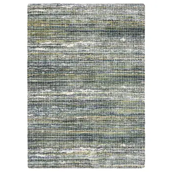 10' X 13' Green And Blue Geometric Area Rug