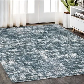 5' X 8' Gray And Ivory Geometric Area Rug