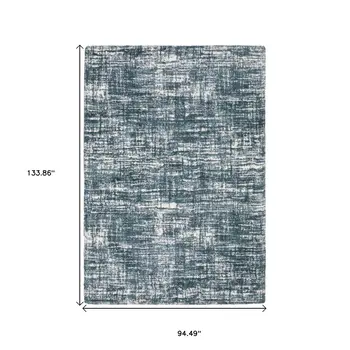 8' X 11' Gray And Ivory Geometric Area Rug