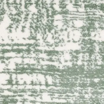 4' X 6' Green And Ivory Abstract Area Rug
