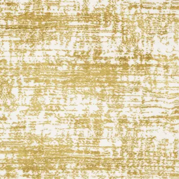 8' X 11' Gold And Ivory Abstract Area Rug