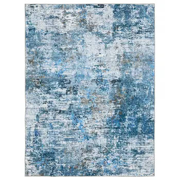 2' X 3' Ivory Abstract Distressed Area Rug