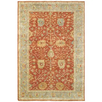 2' X 3' Red And Gray Wool Oriental Hand Knotted Area Rug