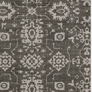 4' X 6' Gray And Ivory Oriental Area Rug