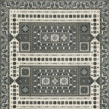 3' X 5' Gray And Blue Medallion Area Rug