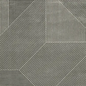 3' X 5' Gray And Ivory Geometric Area Rug