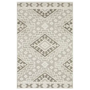 3' X 5' Beige And Brown Tribal Area Rug