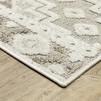 3' X 5' Beige And Brown Tribal Area Rug