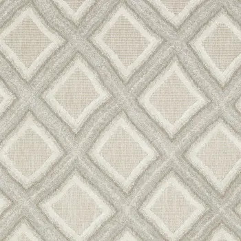 3' X 5' Gray And Beige Diamond Area Rug