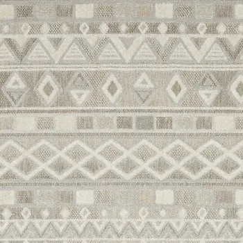 3' X 5' Beige And Gray Geometric Area Rug