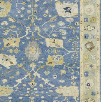 2' X 3' Blue And Green Wool Oriental Hand Knotted Area Rug With Fringe