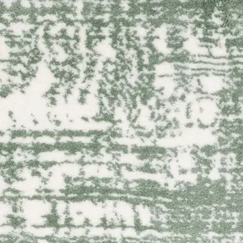 2' X 3' Green And Ivory Abstract Area Rug