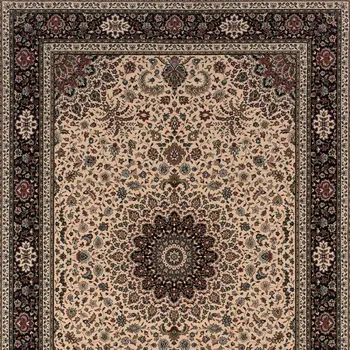 2' X 3' Ivory And Black Oriental Area Rug