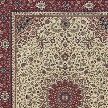 2' X 3' Ivory And Red Oriental Area Rug