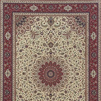 2' X 3' Ivory And Red Oriental Area Rug