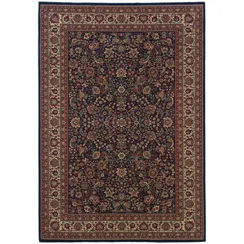 2' X 3' Blue And Red Oriental Area Rug