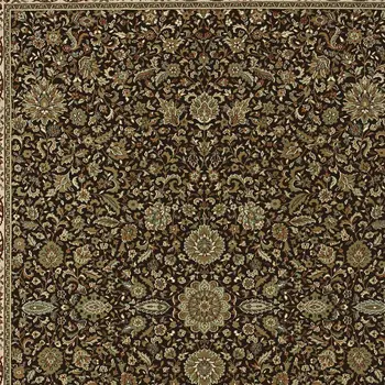 2' X 3' Brown And Ivory Oriental Area Rug