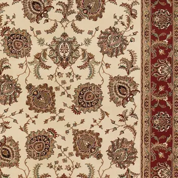 2' X 3' Ivory And Red Oriental Area Rug