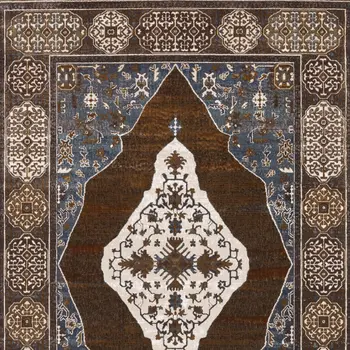 4' X 6' Gray And Blue Medallion Area Rug