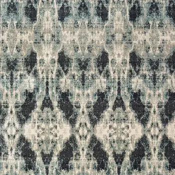 4' X 6' Gray And Blue Abstract Area Rug