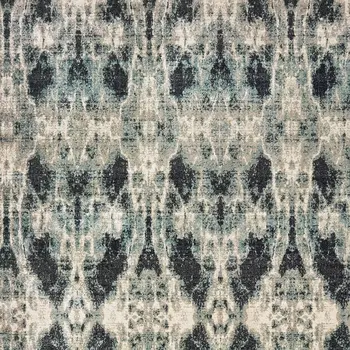 4' X 6' Gray And Blue Abstract Area Rug
