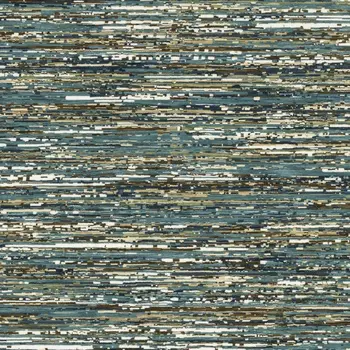 3' X 5' Blue Brown And Ivory Striped Area Rug