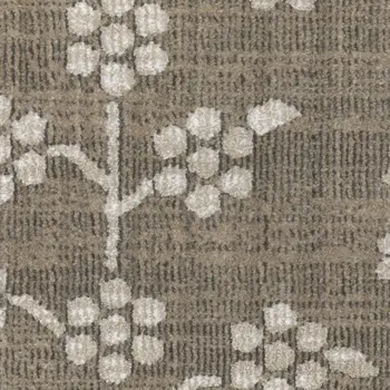 8' Gray And Light Gray Oriental Runner Rug