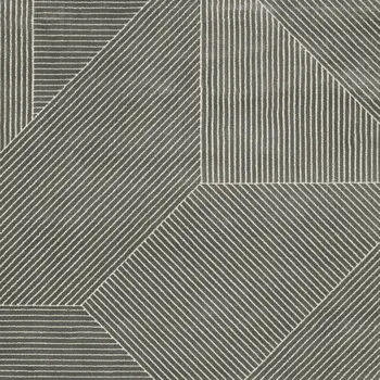 5' X 8' Gray And Ivory Geometric Area Rug