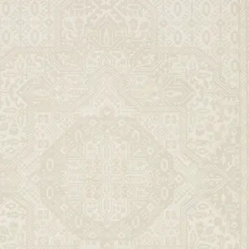 5' X 8' Ivory And Beige Medallion Area Rug