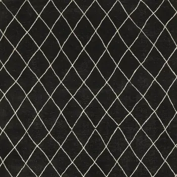 5' X 8' Charcoal And Ivory Trellis Area Rug